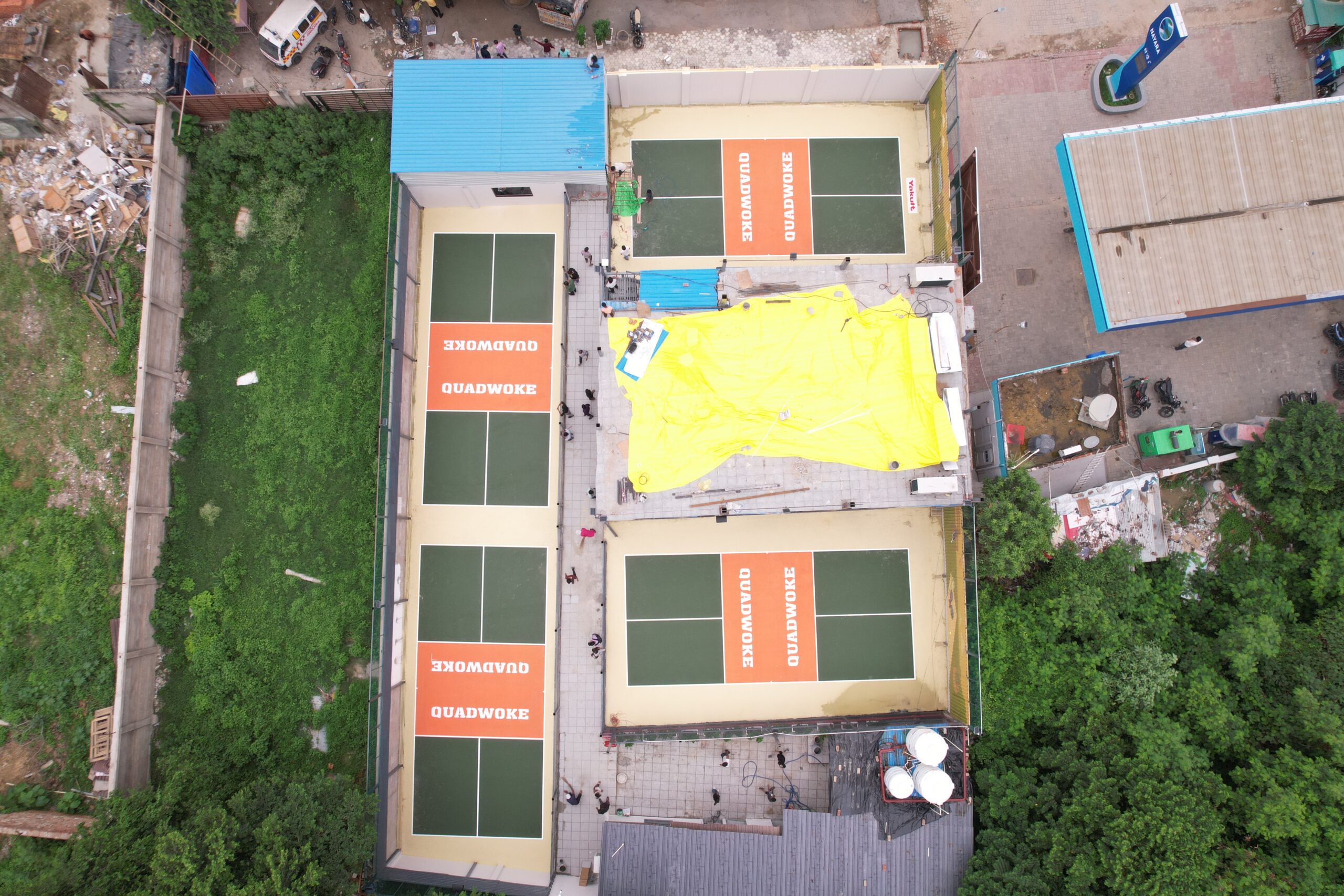 Pickleball court construction in varanasi