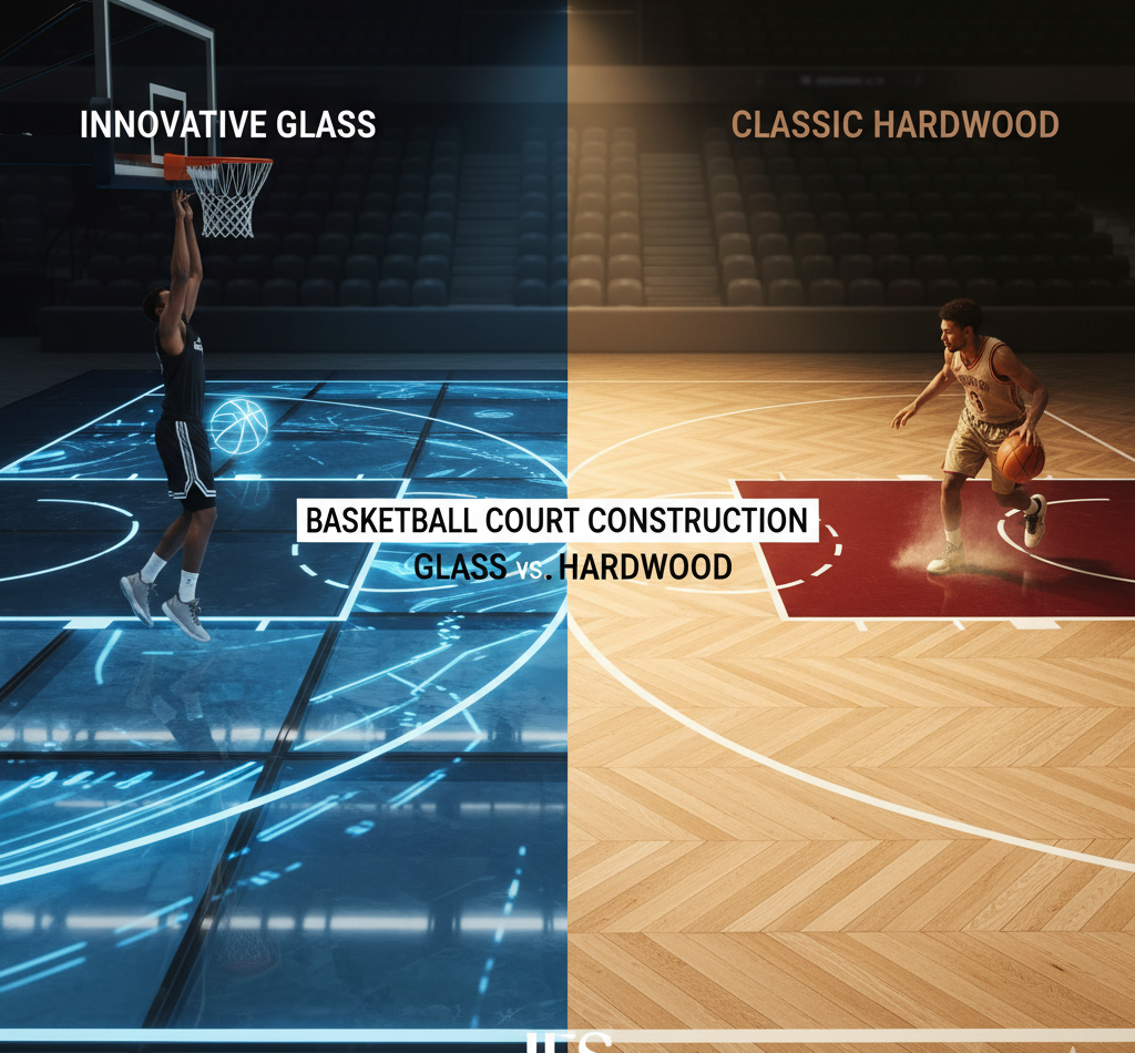 Innovative Flooring Solutions: Glass vs. Hardwood Basketball Court Construction