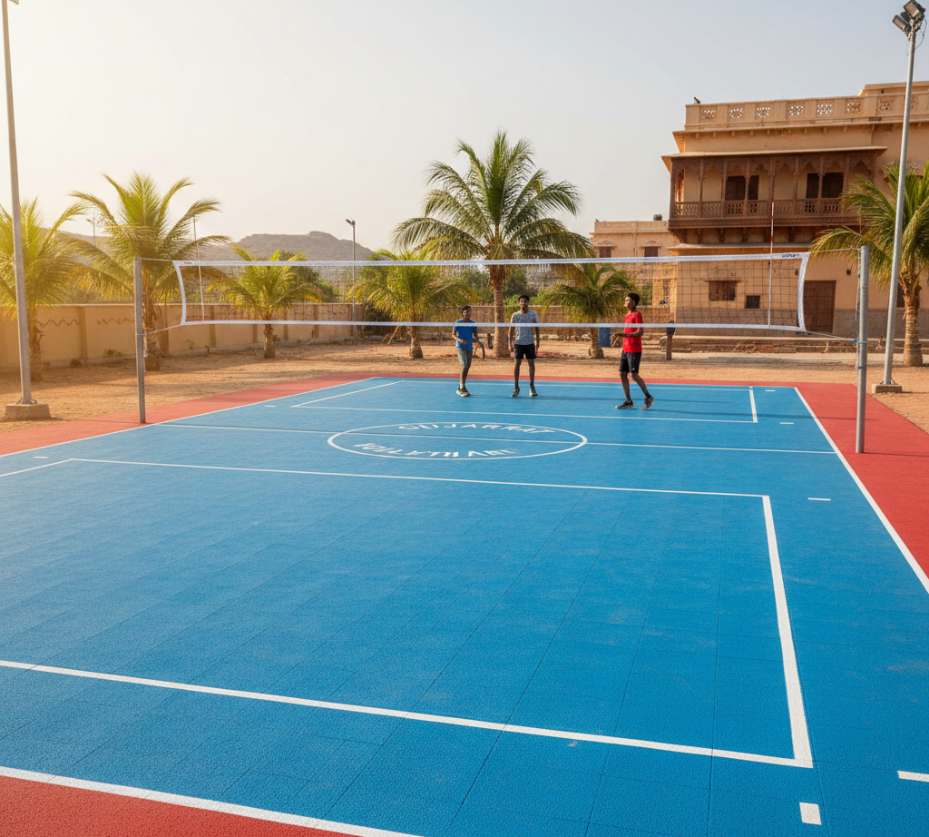 Synthetic Volleyball Court Flooring in Gujarat