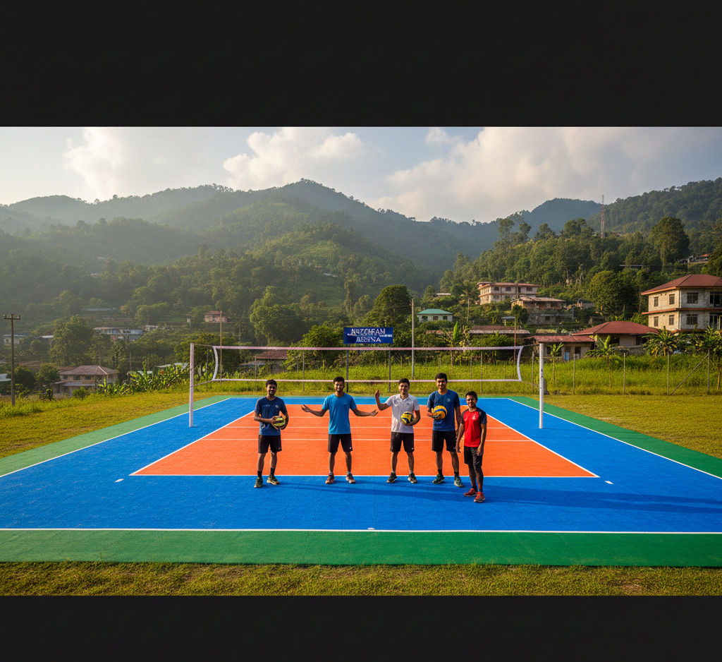 Synthetic Volleyball Court Flooring in Mizoram