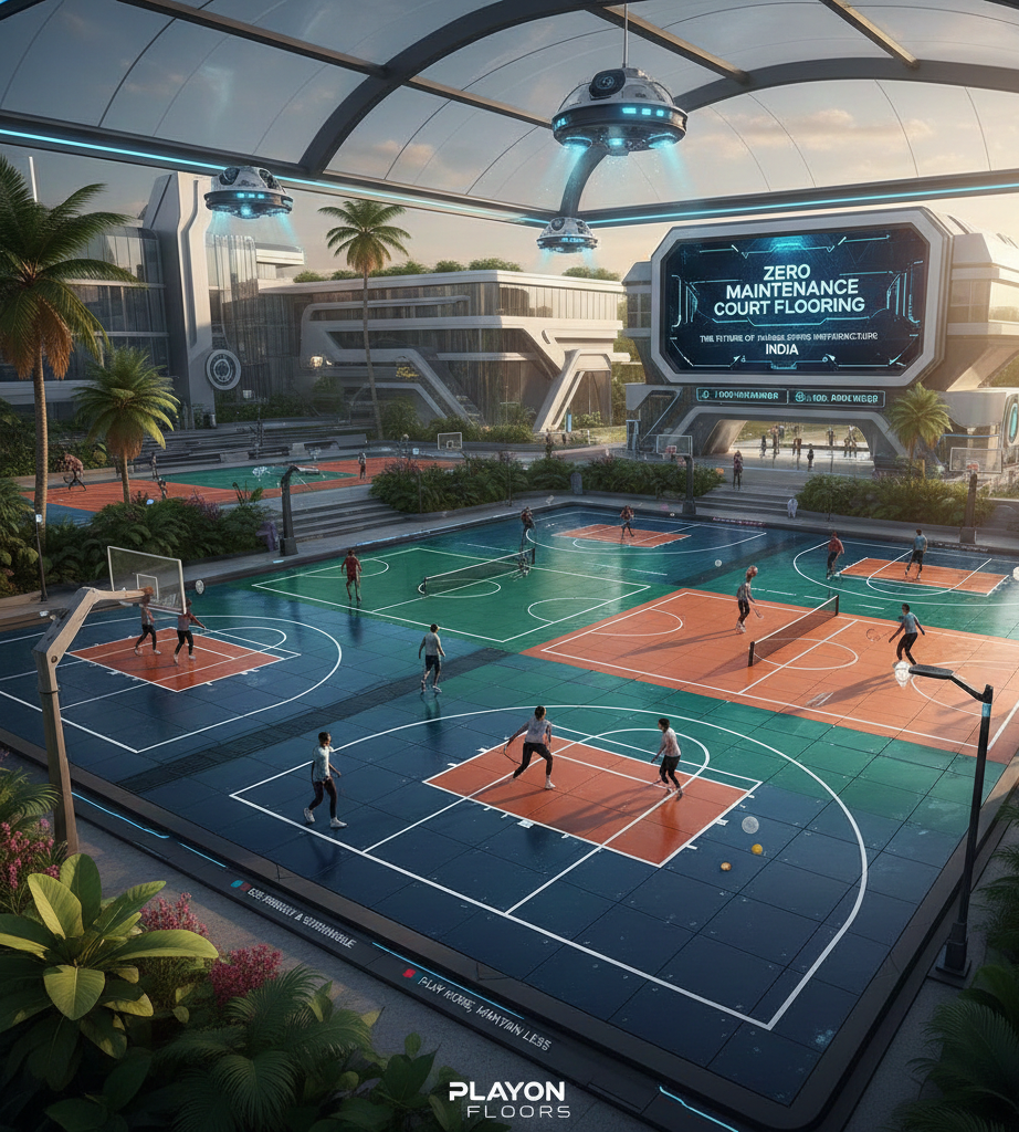 Zero Maintenance Court Flooring – The Future of Hassle-Free Sports Infrastructure in India
