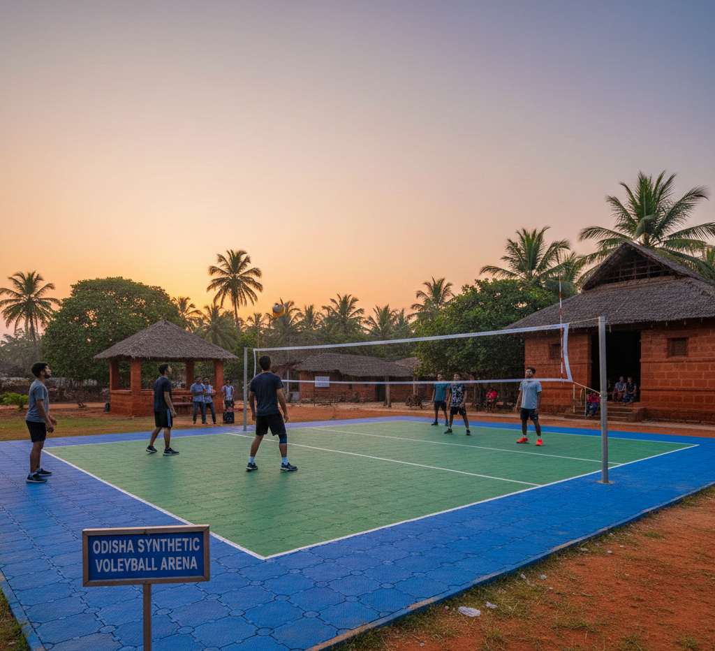 Synthetic Volleyball Court Flooring in Odisha
