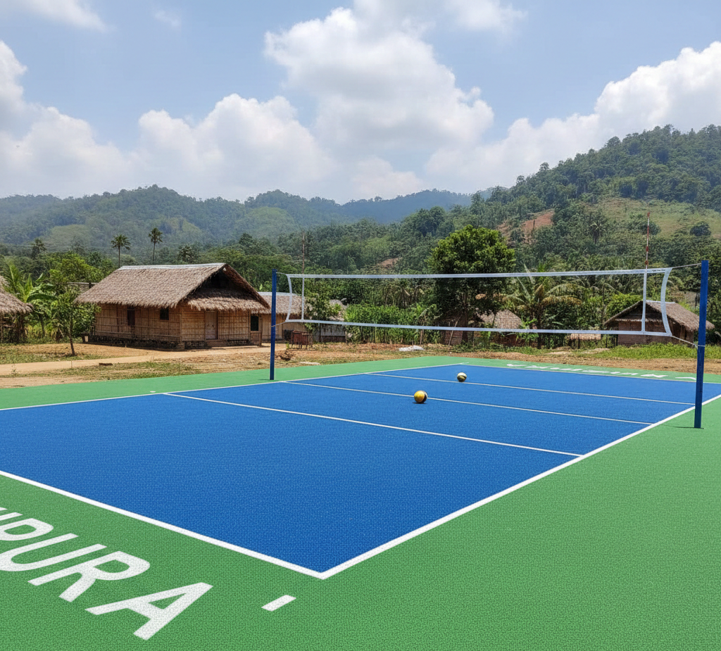 Synthetic Volleyball Court Flooring in Tripura